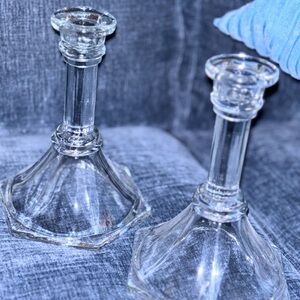 Pair of Crystal Candlestickd